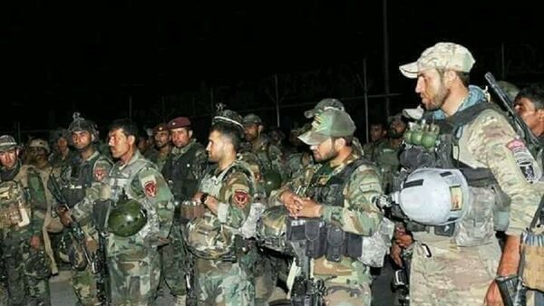 نیروهای ارتش افغانستان پس از 30 ساعت وارد ولسوالی اندر ش - اسپوتنیک افغانستان  