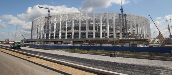 اعمار ورزشگاه نیژنی نووگورد در روسیه با گنجایش 45 هزار نفر - اسپوتنیک افغانستان  