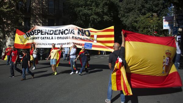 تظاهرات مخالفین استقلال کاتالونیا در بارسلونا - اسپوتنیک افغانستان  
