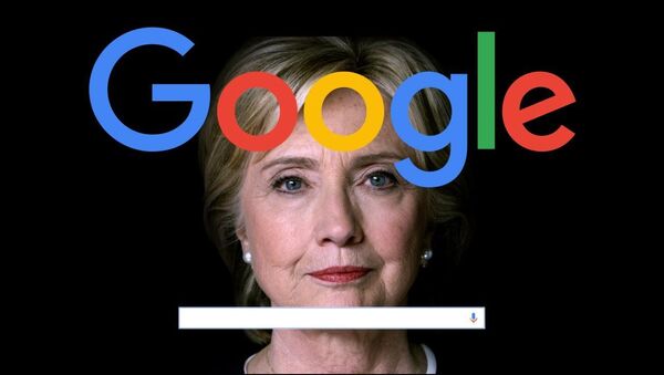 Надпись Google на портрете Хиллари Клинтон - اسپوتنیک افغانستان  