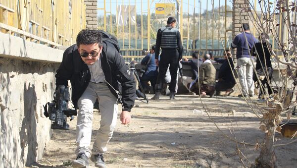 گزارش تصویری حمله بر شبکه تلویزیونی شمشاد - اسپوتنیک افغانستان  