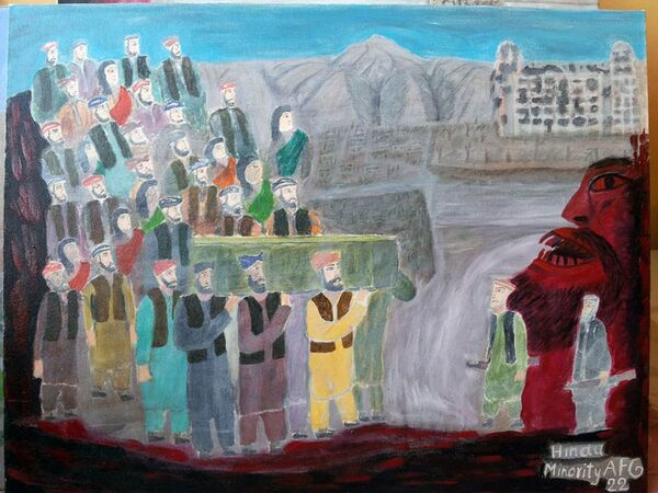 نقاشی مراد شریفی - اسپوتنیک افغانستان  