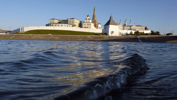 View of the Kazan kremlin from Volga Rive - اسپوتنیک افغانستان  