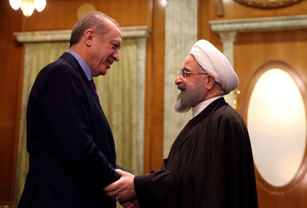 حسن روحانی، رئیس جمهور ایران و رجب طیب اردوغان، رئیس جمهور ترکیه - اسپوتنیک افغانستان  