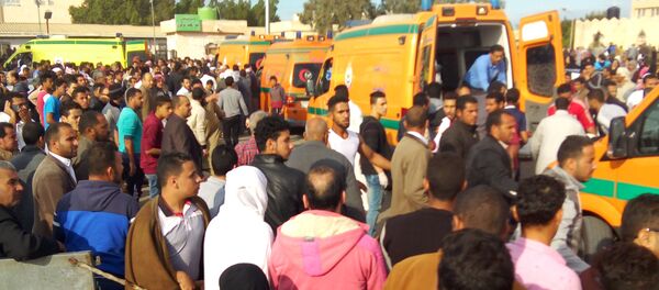 Эвакуация пострадавших в результате теракта в мечете эр-Роуда на севере Синая, Египет Эвакуация пострадавших в результате теракта в мечете эр-Роуда на севере Синая, Египет - اسپوتنیک افغانستان