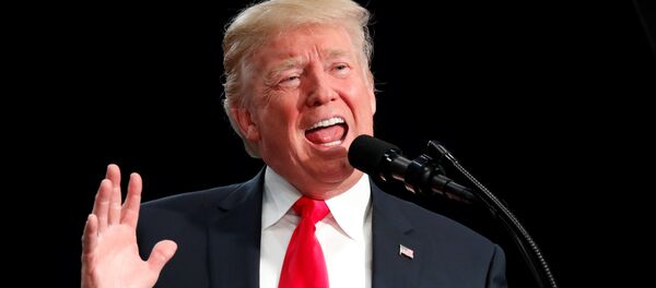 Президент США Дональд Трамп во время выступления по налоговой реформе в штате Миссури, США Президент США Дональд Трамп во время выступления по налоговой реформе в штате Миссури, США - اسپوتنیک افغانستان