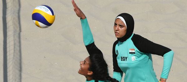 Женская сборная Египта по пляжному волейболу на Олимпиаде в Рио-де-Жанейро - اسپوتنیک افغانستان  