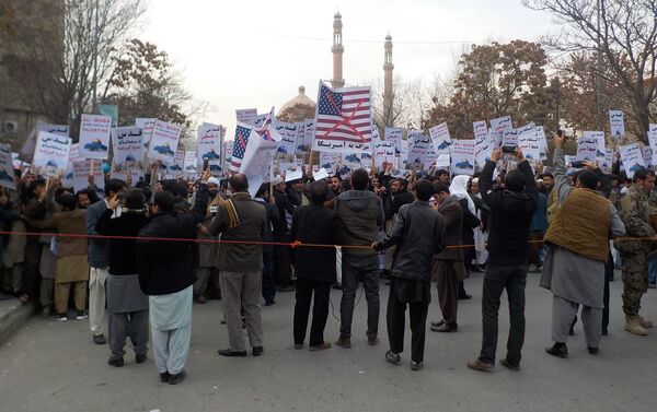 تظاهرات شهروندان کابل در واکنش به فرمان ترامپ - اسپوتنیک افغانستان  