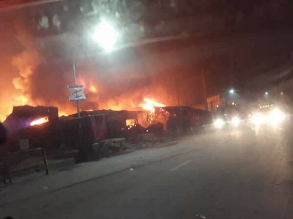 آتش سوزی در بازار لیسه مریم - اسپوتنیک افغانستان  