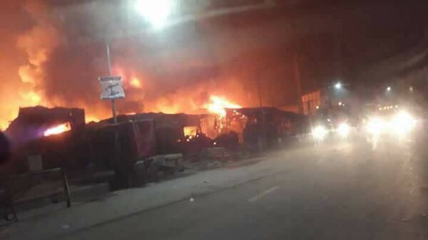 هاوان طالبان در بدخشان بازار ولسوالی راغستان را به آتش کشید - اسپوتنیک افغانستان  