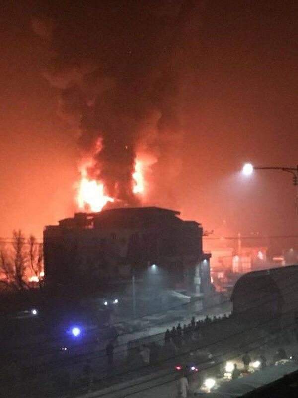 آتش سوزی در بازار لیسه مریم - اسپوتنیک افغانستان  