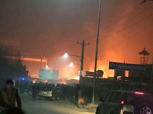 آتش سوزی در بازار لیسه مریم - اسپوتنیک افغانستان  