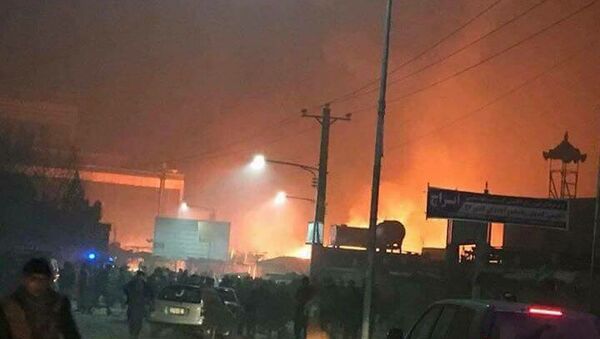 آتش سوزی در بازار لیسه مریم - اسپوتنیک افغانستان  
