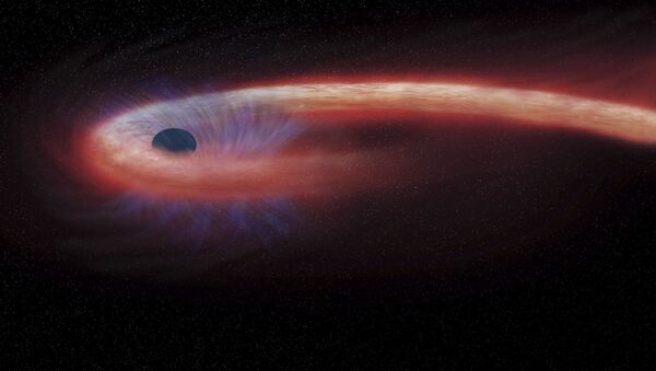 تصویر هنری سیاهچاله در صورت فلکی ویرجین، جذب مقدار رکوردی ماده - اسپوتنیک افغانستان  
