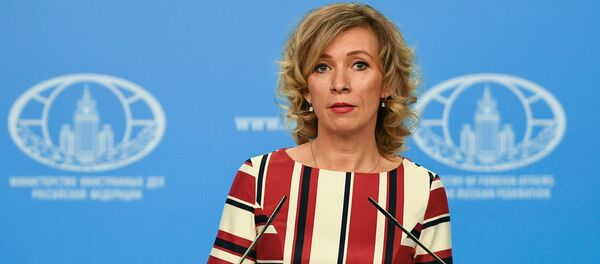Официальный представитель министерства иностранных дел России Мария Захарова во время брифинга в Москве Официальный представитель министерства иностранных дел России Мария Захарова во время брифинга в Москве - اسپوتنیک افغانستان