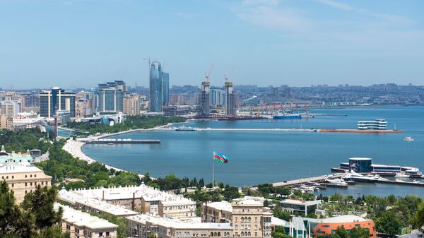 Панорама города Баку и Бакинской бухты в Каспийском море - اسپوتنیک افغانستان  
