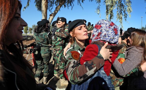 نظامیان پیشمرگا حین فارغ التحصیلی از اکادمی نظامی کردستان عراق - اسپوتنیک افغانستان  