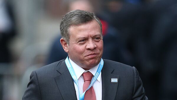 Jordan's King Abdullah II arrives at the QEII centre in central London on February 4, 2016, to attend a donor conference entitled 'Supporting Syria & The Region' - اسپوتنیک افغانستان  