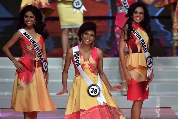 شرکت کنندگان کنکور ملکه زیبایی 2018 اندونیزیا. - اسپوتنیک افغانستان  