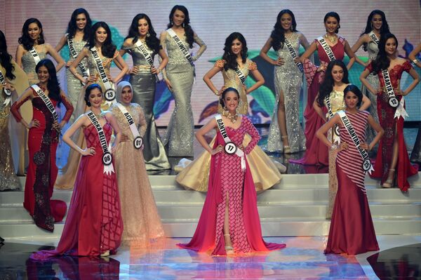 شرکت کنندگان کنکور ملکه زیبایی 2018 اندونیزیا. - اسپوتنیک افغانستان  