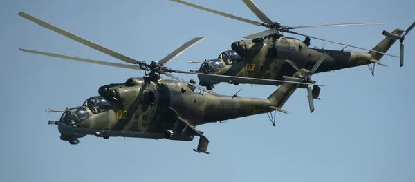 استفاده از هلیکوپترهای جنگی در عملیات حفظ صلح در قره باغ + ویدیو - اسپوتنیک افغانستان  