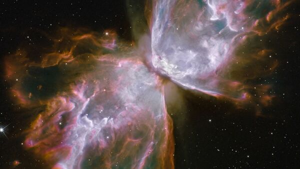 Биполярная планетарная туманность в созвездии Скорпион NGC 6302 Биполярная планетарная туманность в созвездии Скорпион NGC 6302 - اسپوتنیک افغانستان