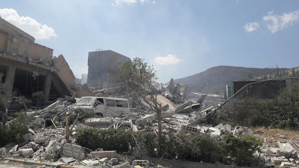 مناطق تخریب شده توسط حملات راکتی امریکا در سوریه - اسپوتنیک افغانستان  