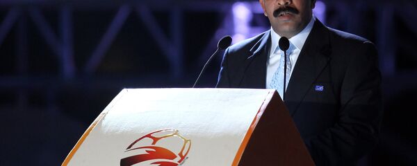 Asian Football Confederation (AFC) Secretary General Alex Soosay, addresses the public during the AFC Asian Cup Qatar 2011 mascot launching in Doha on November 11,2010 Asian Football Confederation (AFC) Secretary General Alex Soosay, addresses the public during the AFC Asian Cup Qatar 2011 mascot launching in Doha on November 11,2010 - اسپوتنیک افغانستان