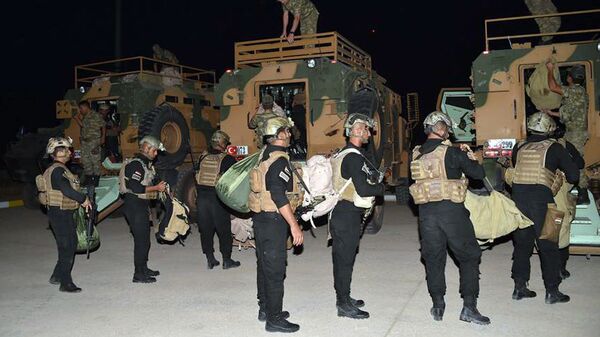 Иракские военные во время совместных учений Ирака и Турции близ города Силопи - اسپوتنیک افغانستان  