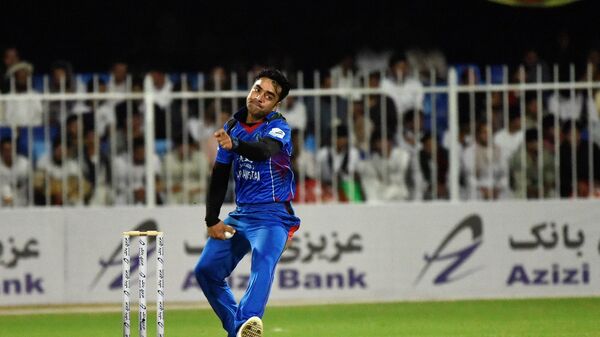 راشد خان، بازیکن تیم ملی کرکت افغانستان  - اسپوتنیک افغانستان  