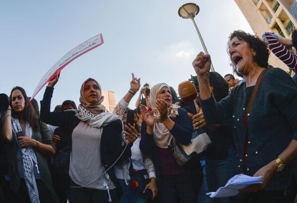 تظاهرات خیابانی در فلسطین در مخالفت با انتقال سفارت امریکا به اورشلیم - اسپوتنیک افغانستان  