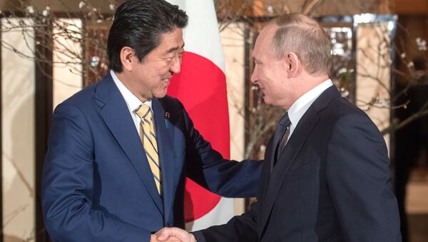 دیدار پوتین و نخست وزیر جاپان  - اسپوتنیک افغانستان  