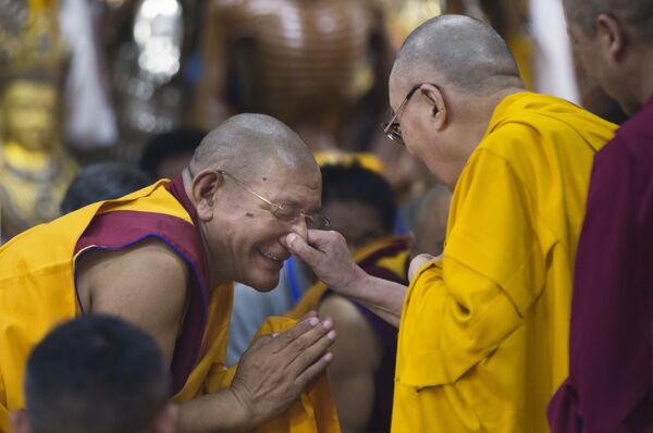 دالایی لاما، رهبر معنوی تبت در جریان بازدید از هند - اسپوتنیک افغانستان  