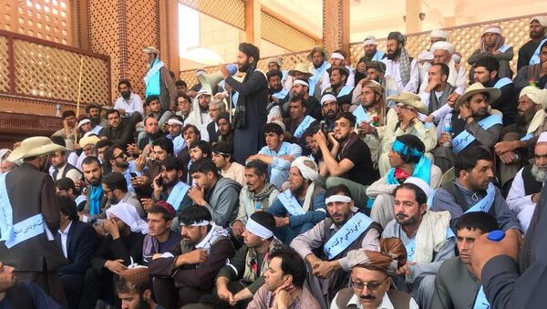 اعضای حرکت صلح خواهی در برابر سفارت ایران خیمه بر پا کردند+عکس - اسپوتنیک افغانستان  