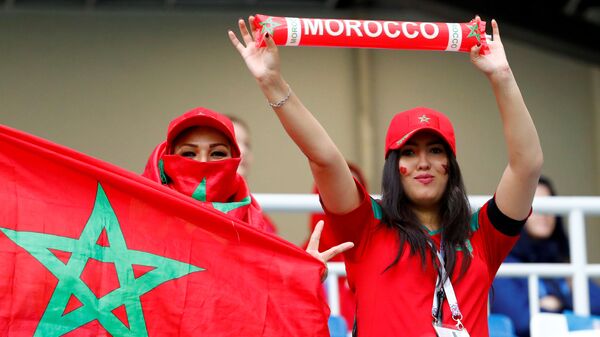 Болельщики из Марокко до начала матча между сборными Испании и Марокко  - اسپوتنیک افغانستان  