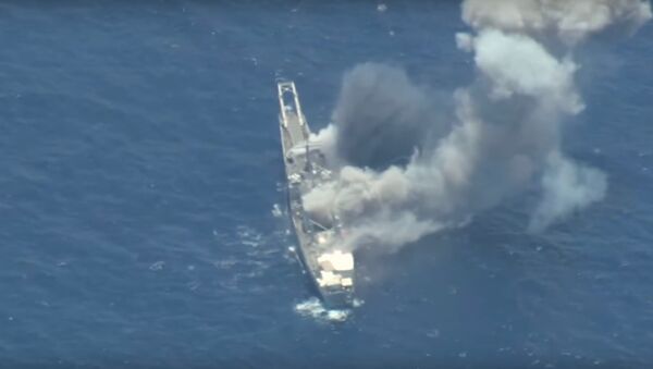 انهدام کشتی جنگی امریکا در جاپان+ویدیو - اسپوتنیک افغانستان  