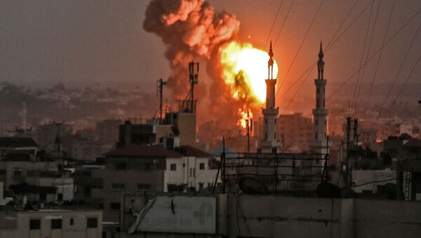 اسرائیل نوار غزه را بمباران کرد - اسپوتنیک افغانستان  