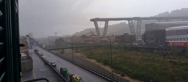 سقوط پل بزرگ ترانسپورتی در مسیر شاهراه ایتالیا سقوط پل بزرگ ترانسپورتی در مسیر شاهراه ایتالیا - اسپوتنیک افغانستان