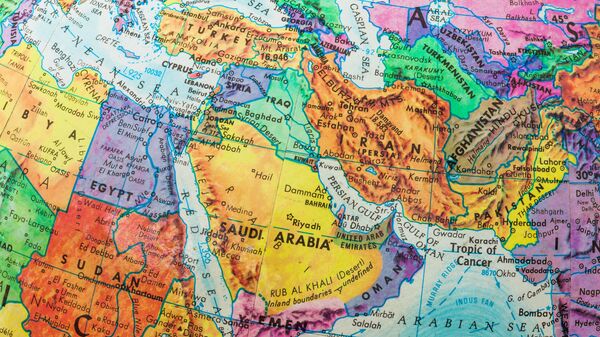 نقشه جغرافیایی  شرق میانه - اسپوتنیک افغانستان  