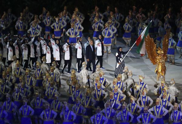 ورزشکاران ایرانی در مراسم افتتاح بازی‌های آسیایی 2018 در اندونیزیا - اسپوتنیک افغانستان  