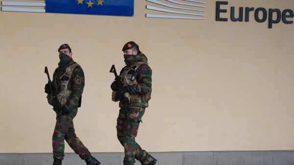Бельгийские солдаты во время патрулирования в Брюсселе - اسپوتنیک افغانستان  