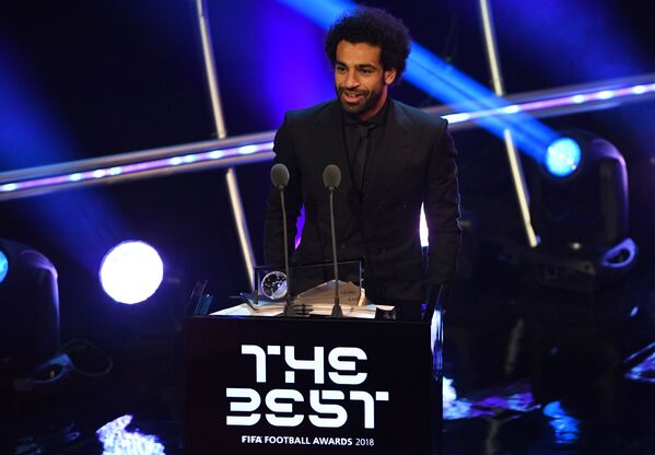 فوتبالیست مصر در مراسم اعطای بهترین جایزه فوتبال فیفا. - اسپوتنیک افغانستان  