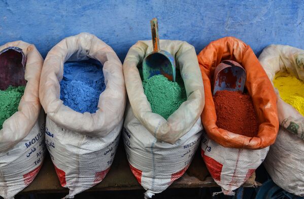 بازار رنگ فروشی در مراکش - اسپوتنیک افغانستان  