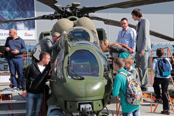 هلیکوپتر Mi-35M در نمایشگاه بین‌المللی نظامی-فنی - اسپوتنیک افغانستان  