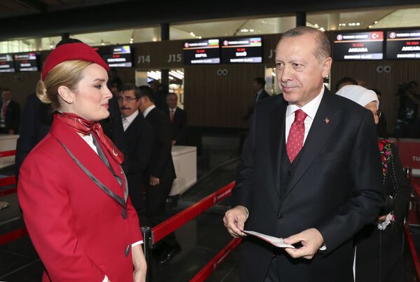 رجب طیب اردوغان در مراسم رسمی افتتاح میدان هوایی جدید استانبول - اسپوتنیک افغانستان  