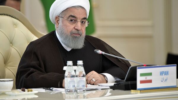 Президент Ирана Хасан Рухани на встрече глав государств-участников V Каспийского саммита в Актау - اسپوتنیک افغانستان  