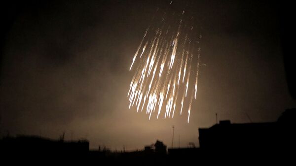 بمباران با گلوله های فسفر سفید در سوریه - اسپوتنیک افغانستان  