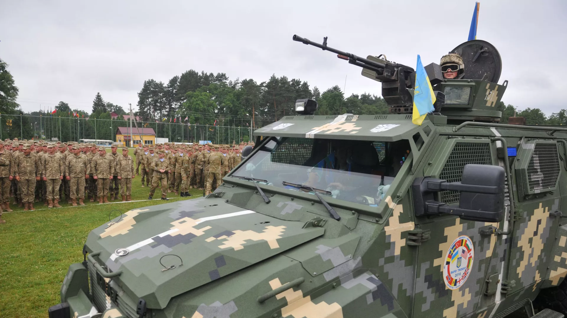 Бронеавтомобиль КРАЗ ВС Украины во время Международных военных учений Rapid trident-2016 