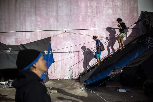 مهاجرین از امریکایی جنوبی در شهر تیخوانا، مکسیکو - اسپوتنیک افغانستان  