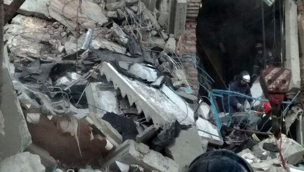 پس از انفجار گاز در پایتخت اوکراین، سه تن زیر مخروبه‌ها گیر مانده اند - اسپوتنیک افغانستان  
